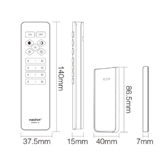 Manette 4 Zones CCT (Noir)