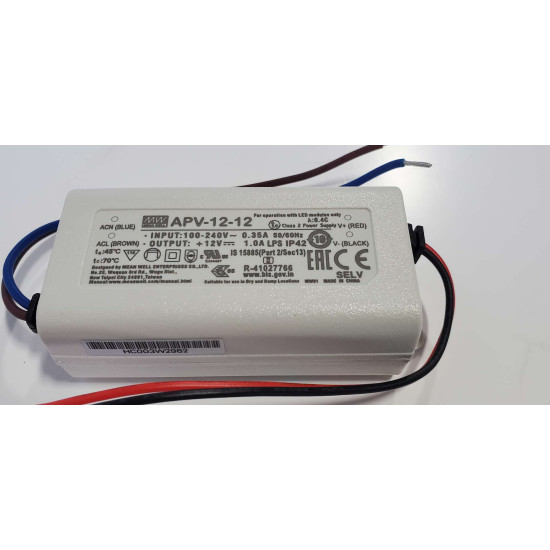 Transformateur PSCF-12W-12V– APV  Non Gradable Alimentation Stable IP20