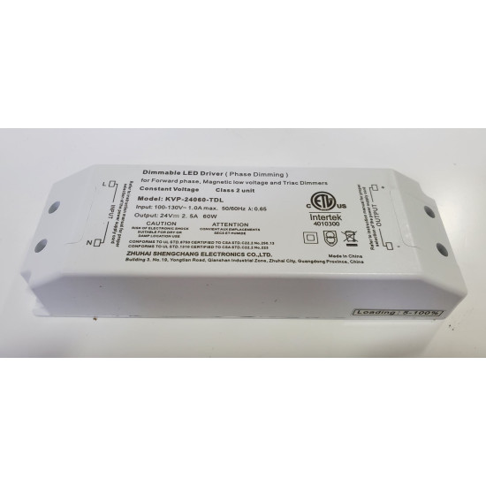 Transformateur LED 24V 60W – Triac Gradable – IP20