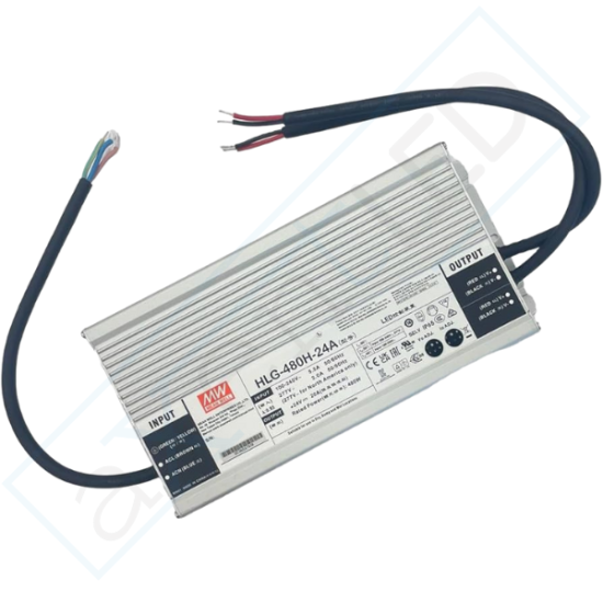 Transformateur LED 24V 480W  HLG – Non Gradable – IP65 - Alimentation Stable